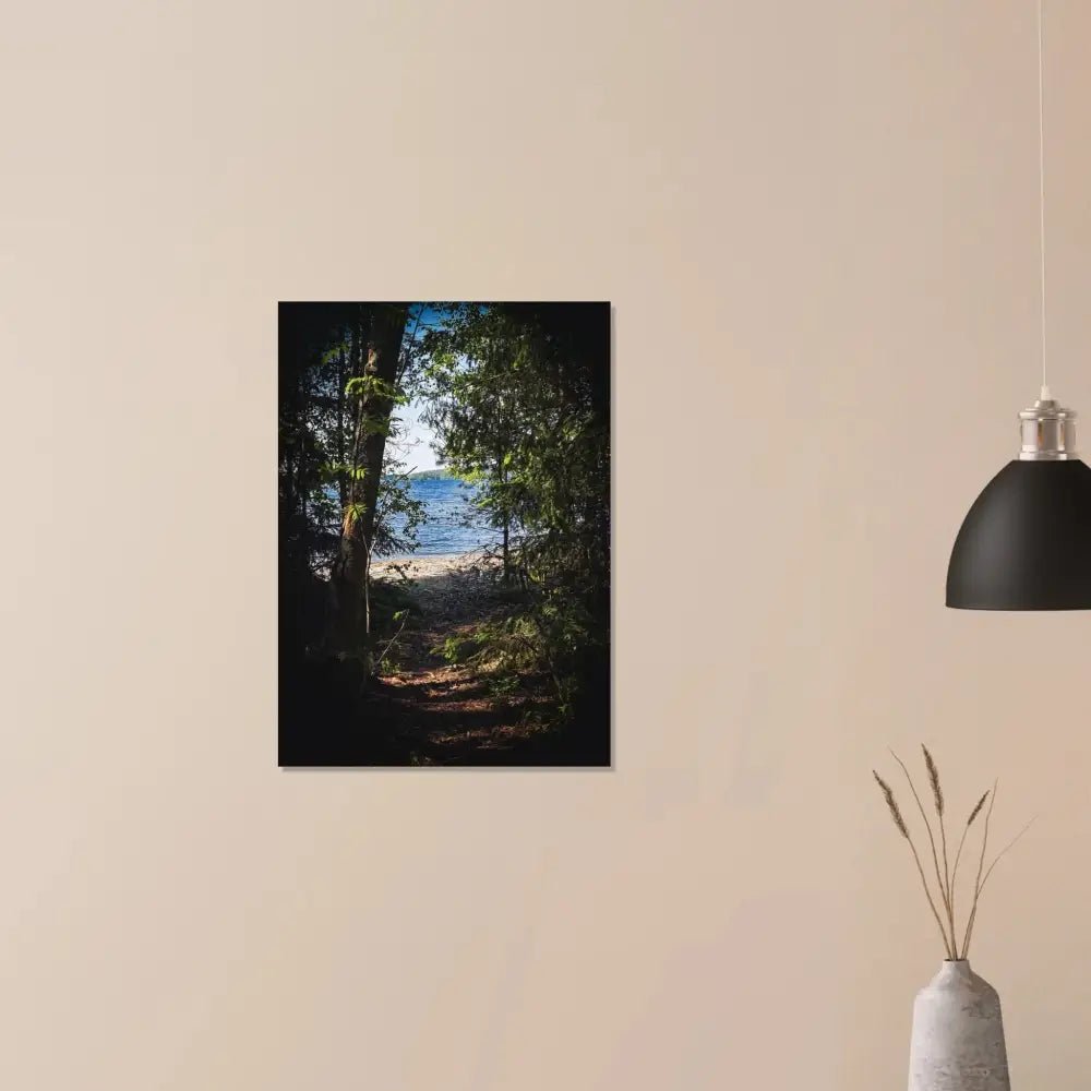 Forest Path to a Finnish Lakeshore - Poster - Rather Be In Finland
