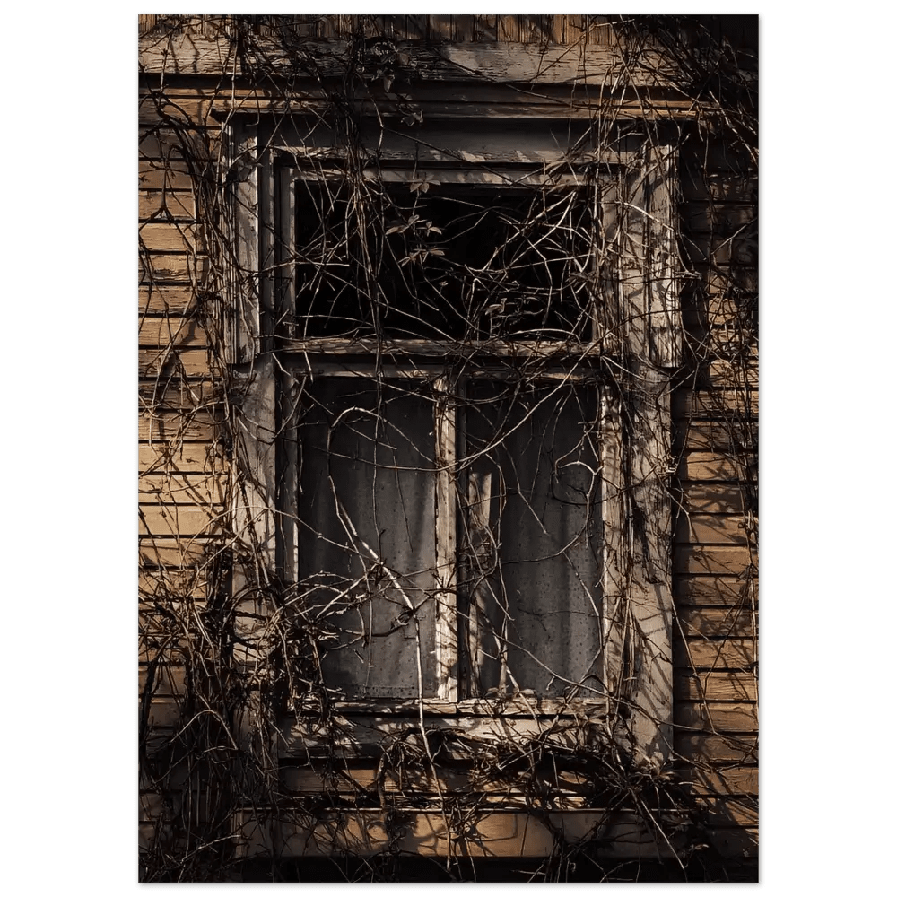 Forgotten Window of a Finnish Wooden House - Poster - Rather Be In Finland