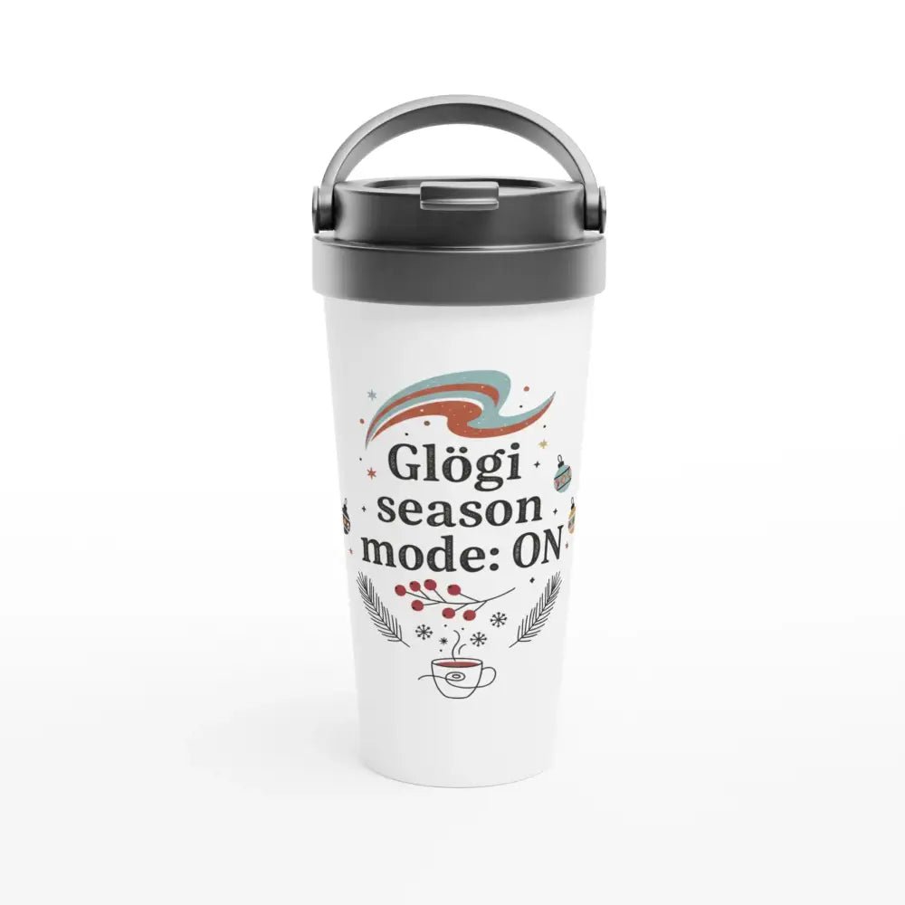 Glögi Season Mode: ON - Stainless Steel Travel Mug - Rather Be In Finland