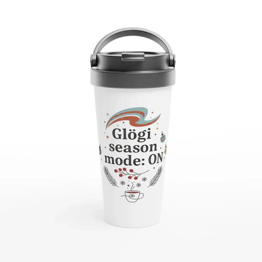 Glögi Season Mode: ON - Stainless Steel Travel Mug - Rather Be In Finland