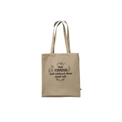 Half Finnish, Half Confused About Small Talk - Premium Tote Bag - Rather Be In Finland