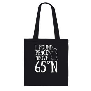 I Found Peace Above 65°N - Premium Tote Bag - Rather Be In Finland