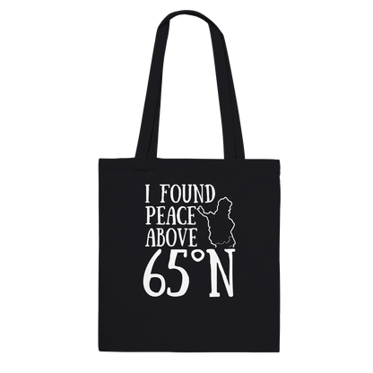 I Found Peace Above 65°N - Premium Tote Bag - Rather Be In Finland