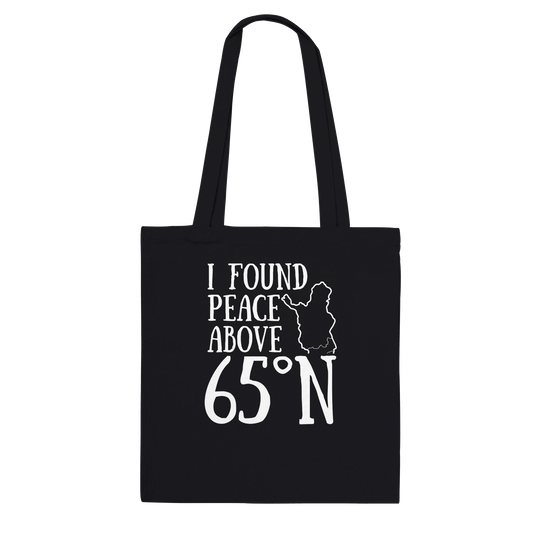 I Found Peace Above 65°N - Premium Tote Bag - Rather Be In Finland