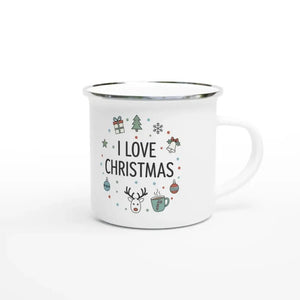 I Love Christmas - Enamel Mug - Rather Be In Finland