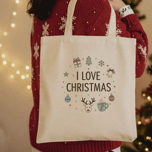 I Love Christmas - Premium Tote Bag - Print Material - Rather Be In Finland €39.95