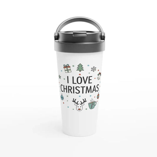 I Love Christmas - Stainless Steel Travel Mug - Rather Be In Finland
