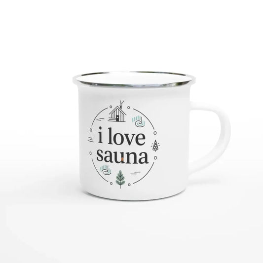 I Love Sauna - Enamel Mug - Rather Be In Finland