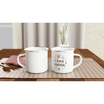 I Love Sauna - Enamel Mug - Rather Be In Finland