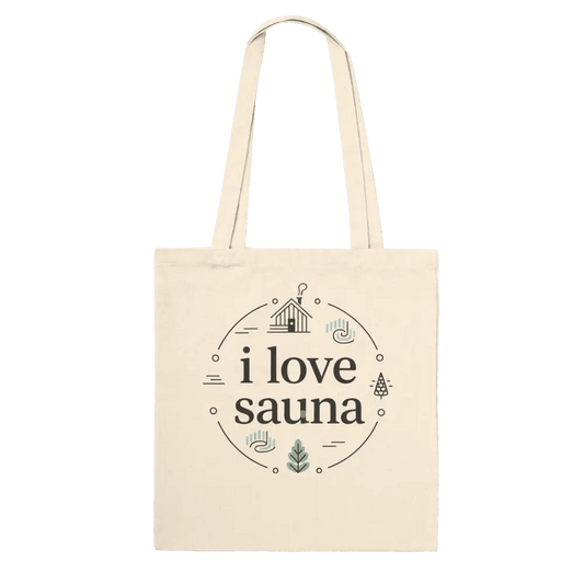 I Love Sauna - Premium Tote Bag - Rather Be In Finland