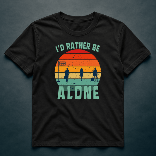 I'd Rather Be Alone - T-Shirt - Rather Be In Finland