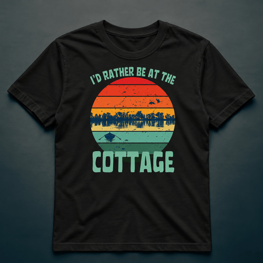 I'd Rather Be At The Cottage 2 - T-Shirt - Rather Be In Finland