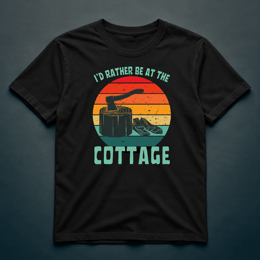 I'd Rather Be At The Cottage 3 - T-Shirt - Rather Be In Finland