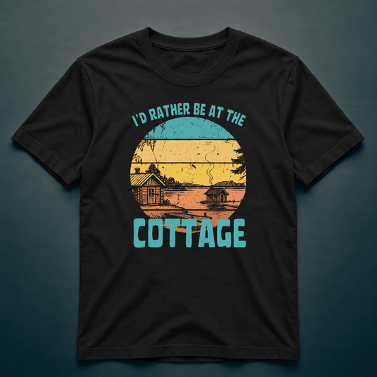 I'd Rather Be At The Cottage 4 - T-shirt - Rather Be In Finland