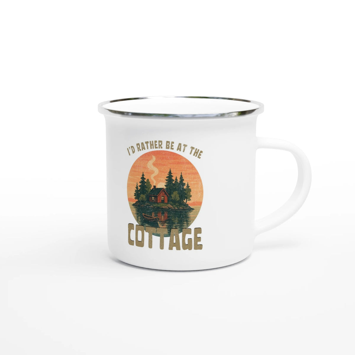 I'd Rather Be At The Cottage - Enamel Mug - Rather Be In Finland
