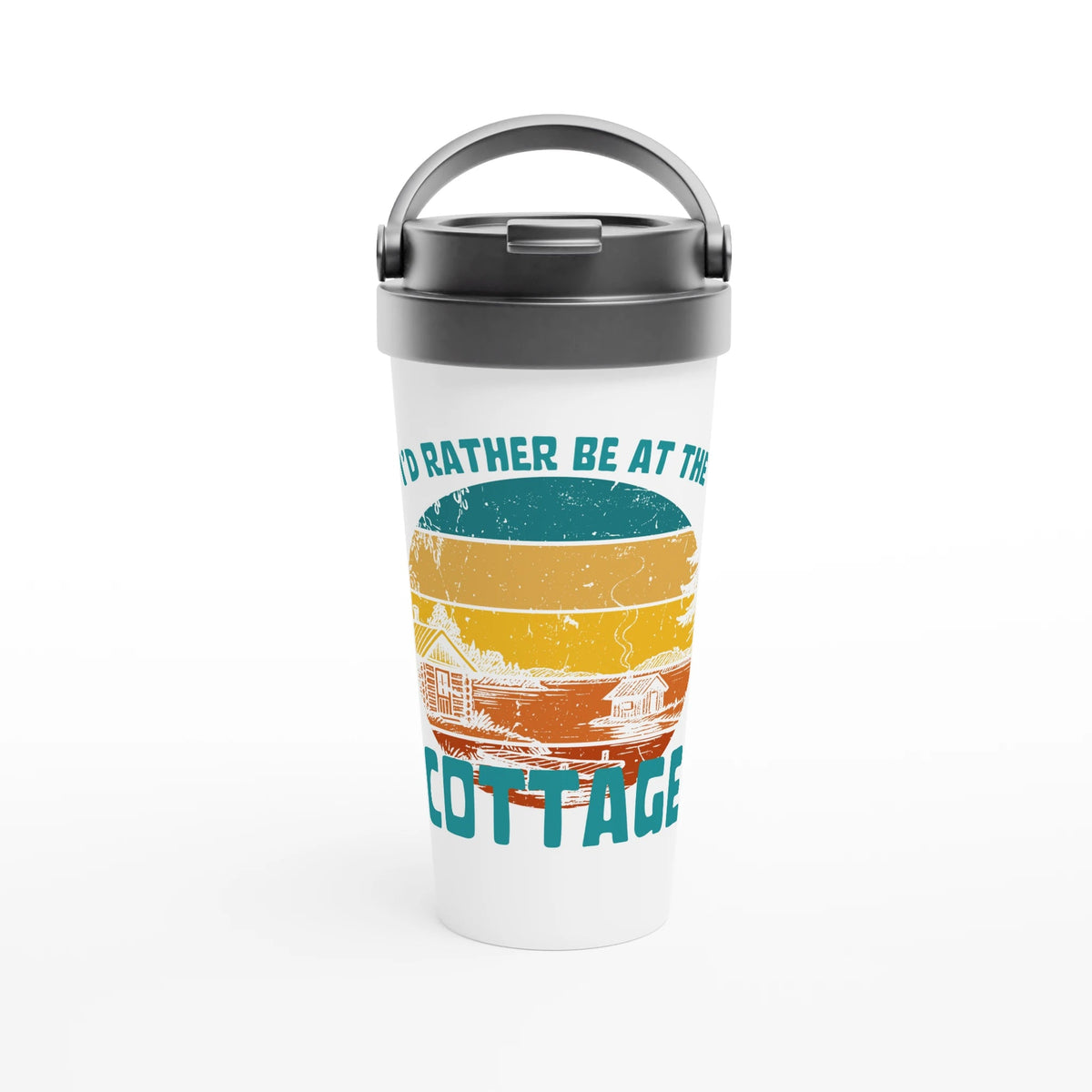 I'd Rather Be At The Cottage - Stainless Steel Travel Mug - Rather Be In Finland