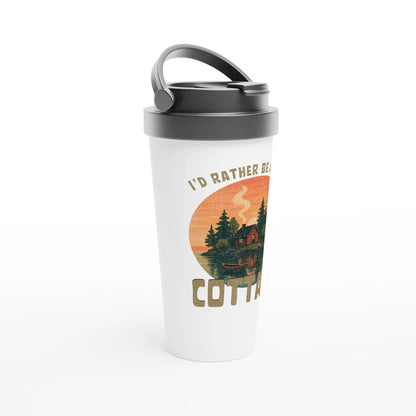 I'd Rather Be At The Cottage - Stainless Steel Travel mug - Rather Be In Finland