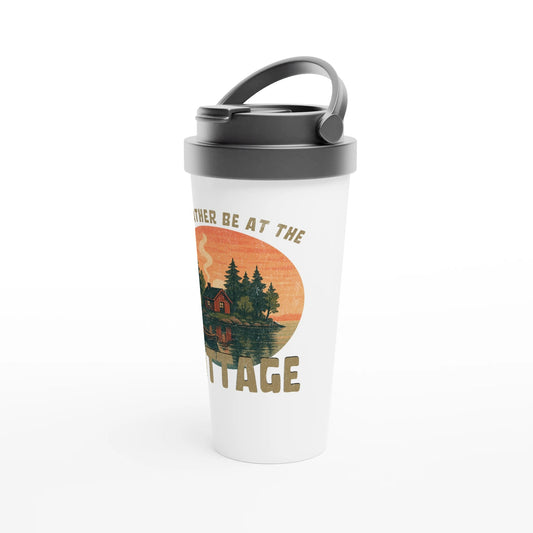 I'd Rather Be At The Cottage - Stainless Steel Travel mug - Rather Be In Finland