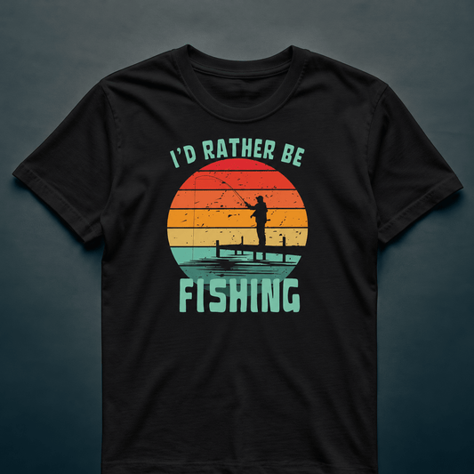 I'd Rather Be Fishing 2 - T-Shirt - Rather Be In Finland
