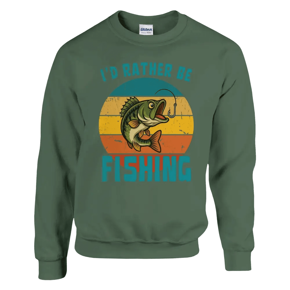 I'd Rather Be Fishing Perch - Sweatshirt - Rather Be In Finland