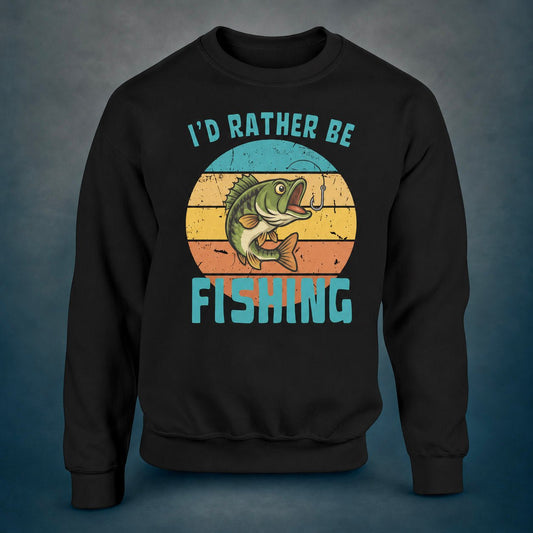 I'd Rather Be Fishing Perch - Sweatshirt - Rather Be In Finland