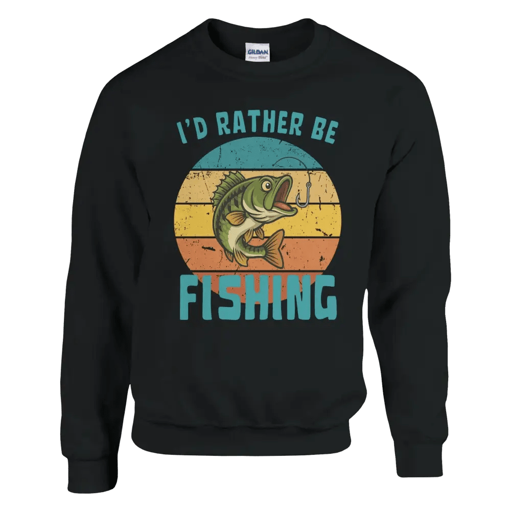 I'd Rather Be Fishing Perch - Sweatshirt - Rather Be In Finland