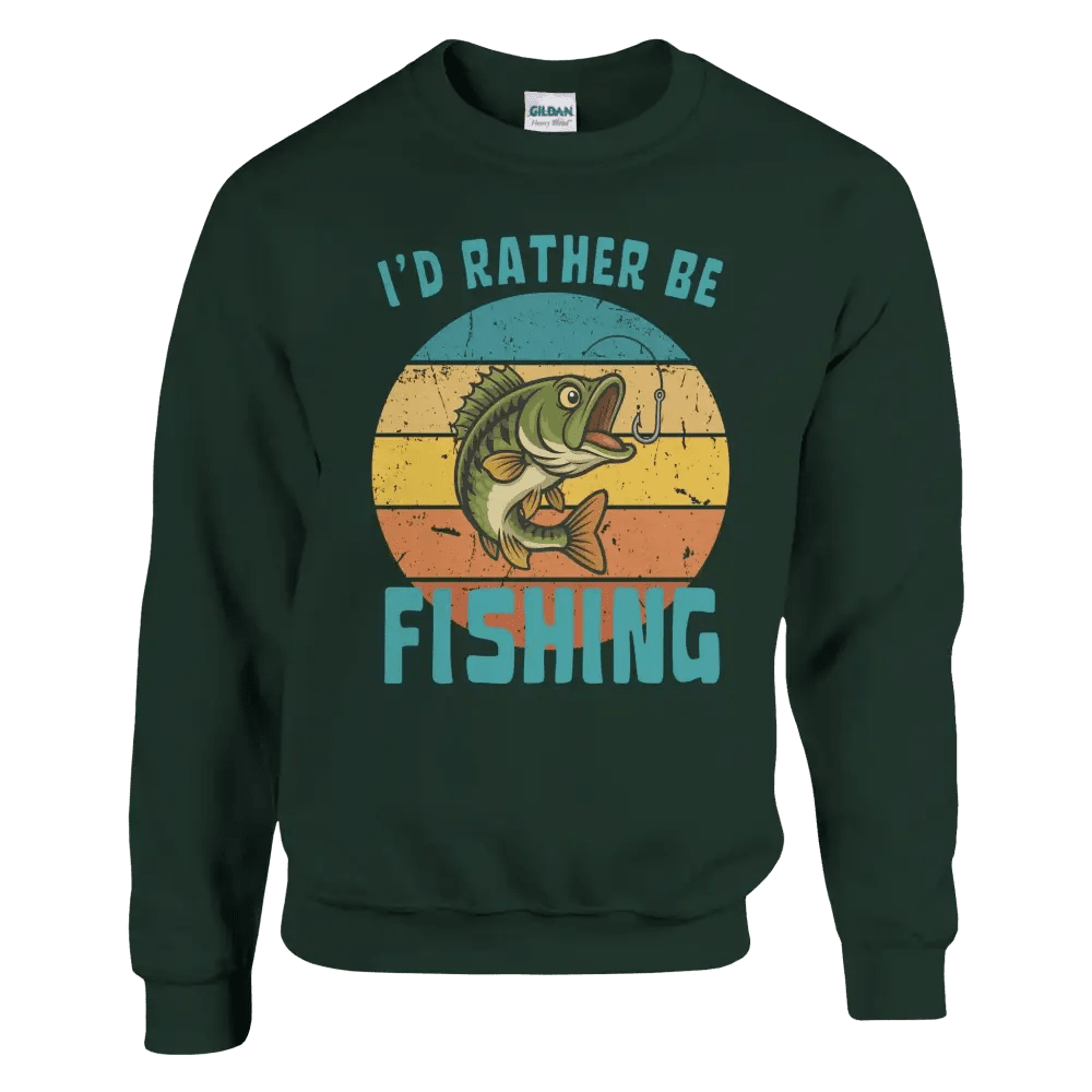 I'd Rather Be Fishing Perch - Sweatshirt - Rather Be In Finland