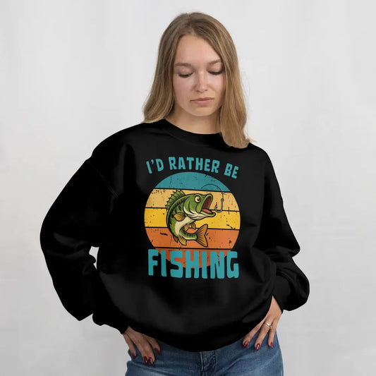 I’d Rather Be Fishing Perch Sweatshirt Print Material Rather Be In Finland