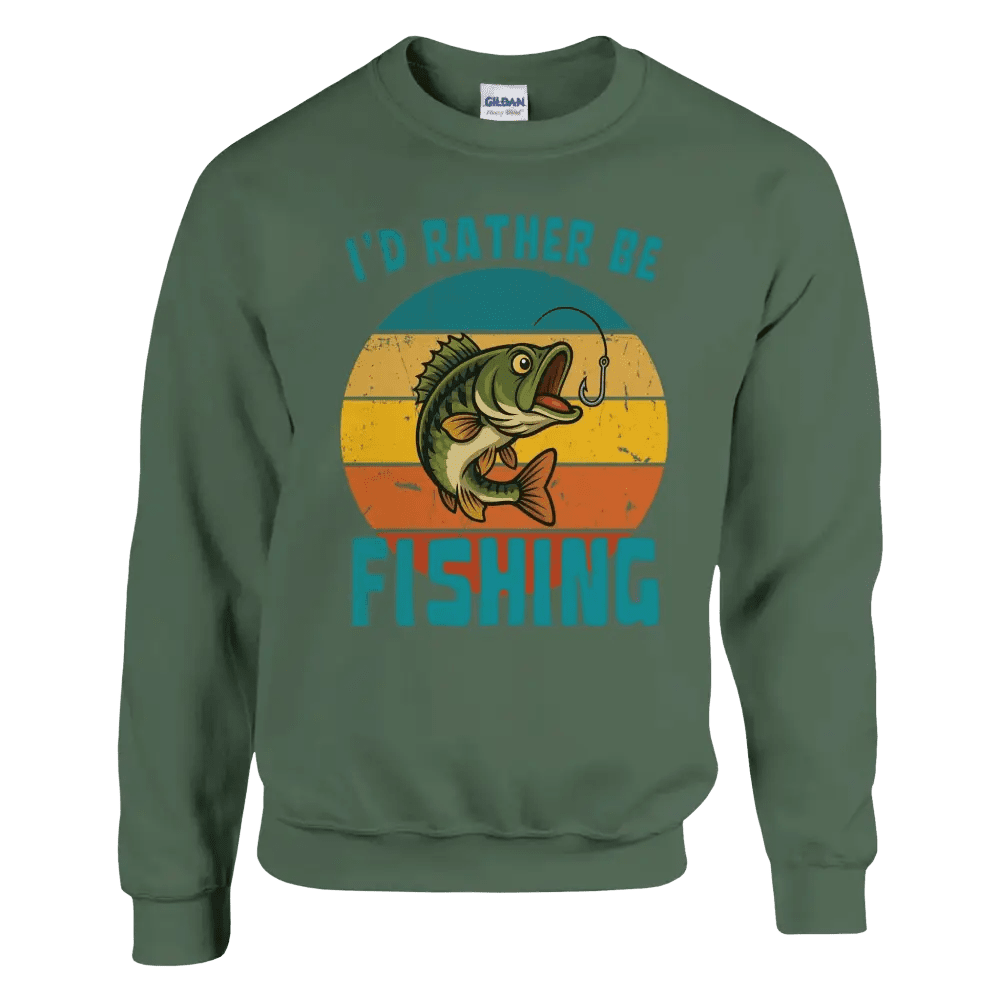 I'd Rather Be Fishing Perch - Sweatshirt - Rather Be In Finland