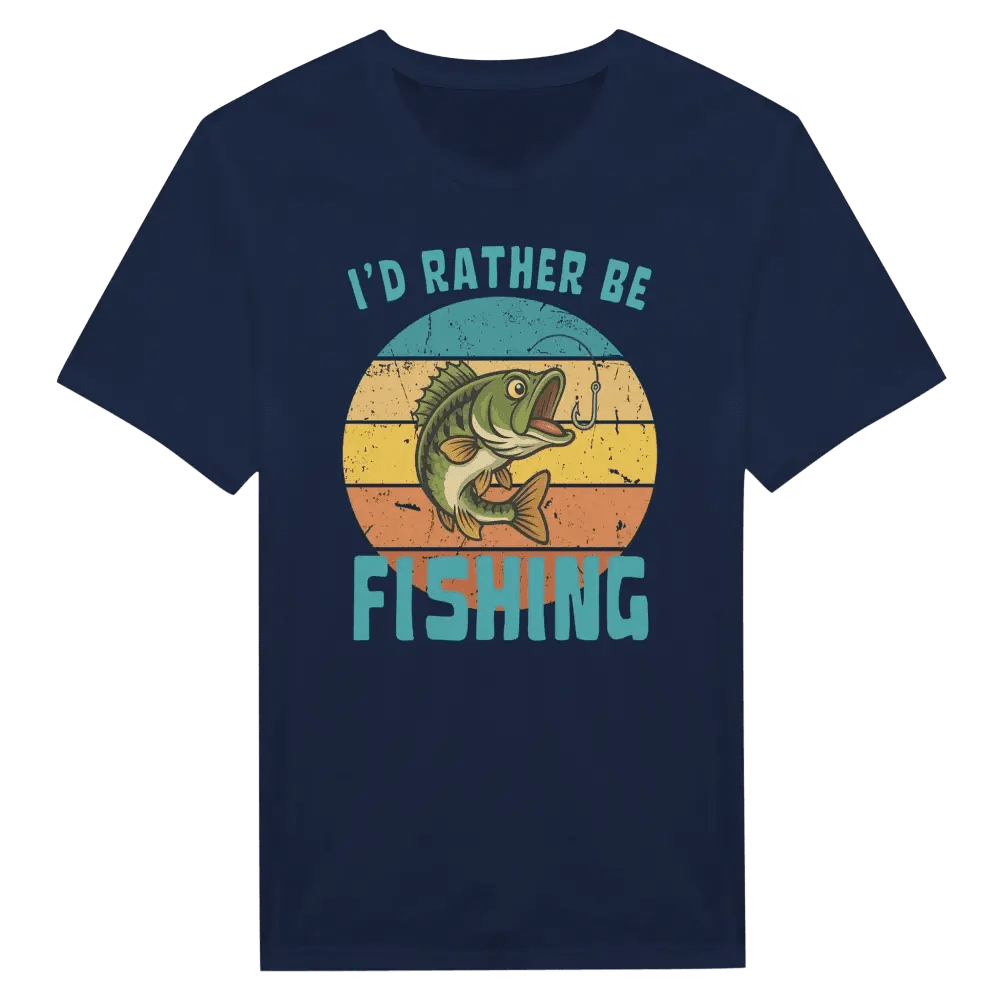 I'd Rather Be Fishing Perch - T-shirt - Rather Be In Finland