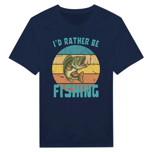 Tuotekuva: t-paita, painatuksena I'd Rather Be Fishing Perch (Rather Be in Finland)