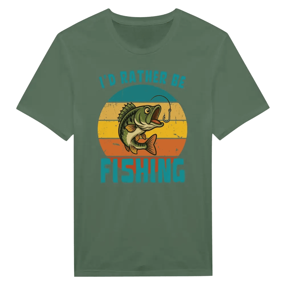 I'd Rather Be Fishing Perch - T-shirt - Rather Be In Finland