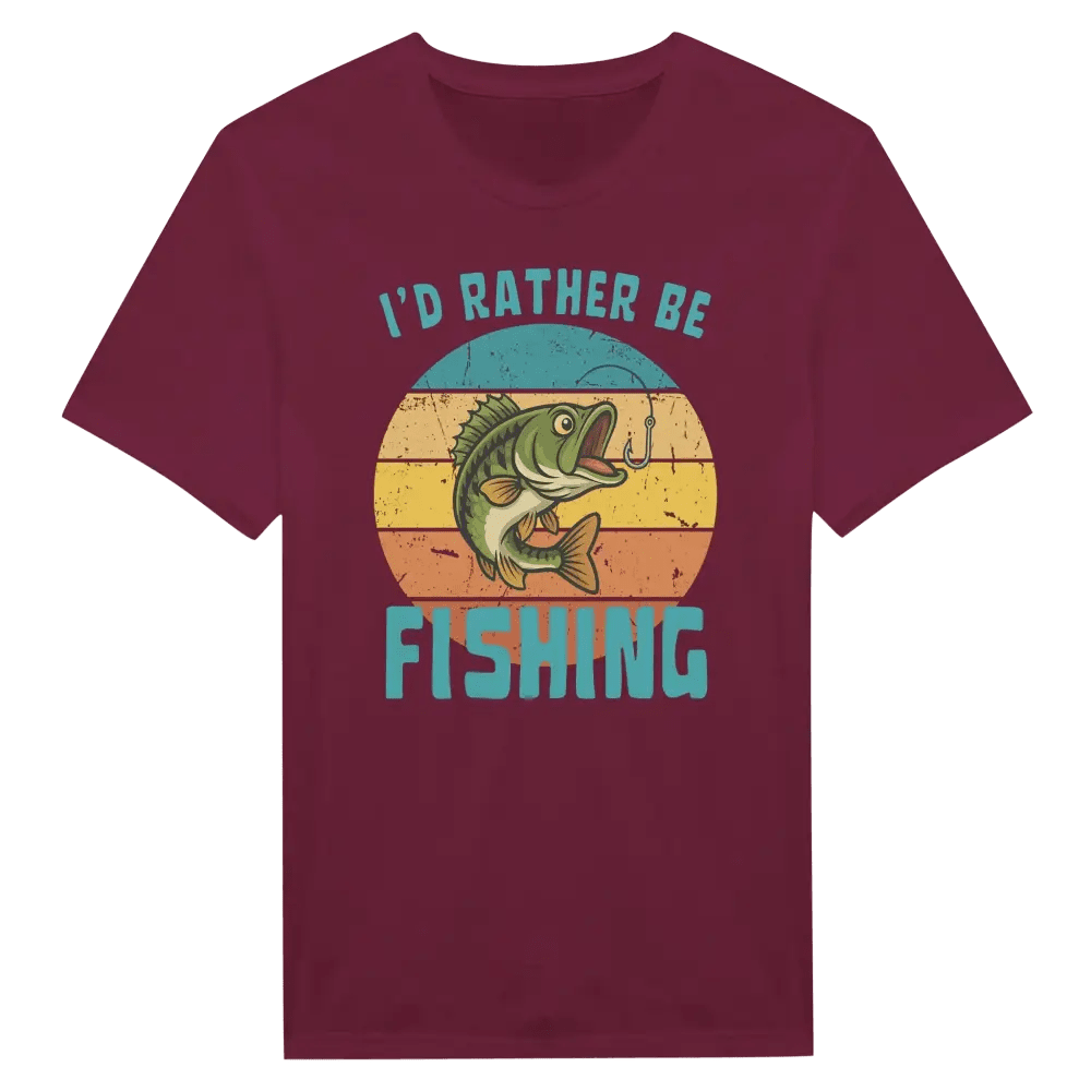 I'd Rather Be Fishing Perch - T-shirt - Rather Be In Finland