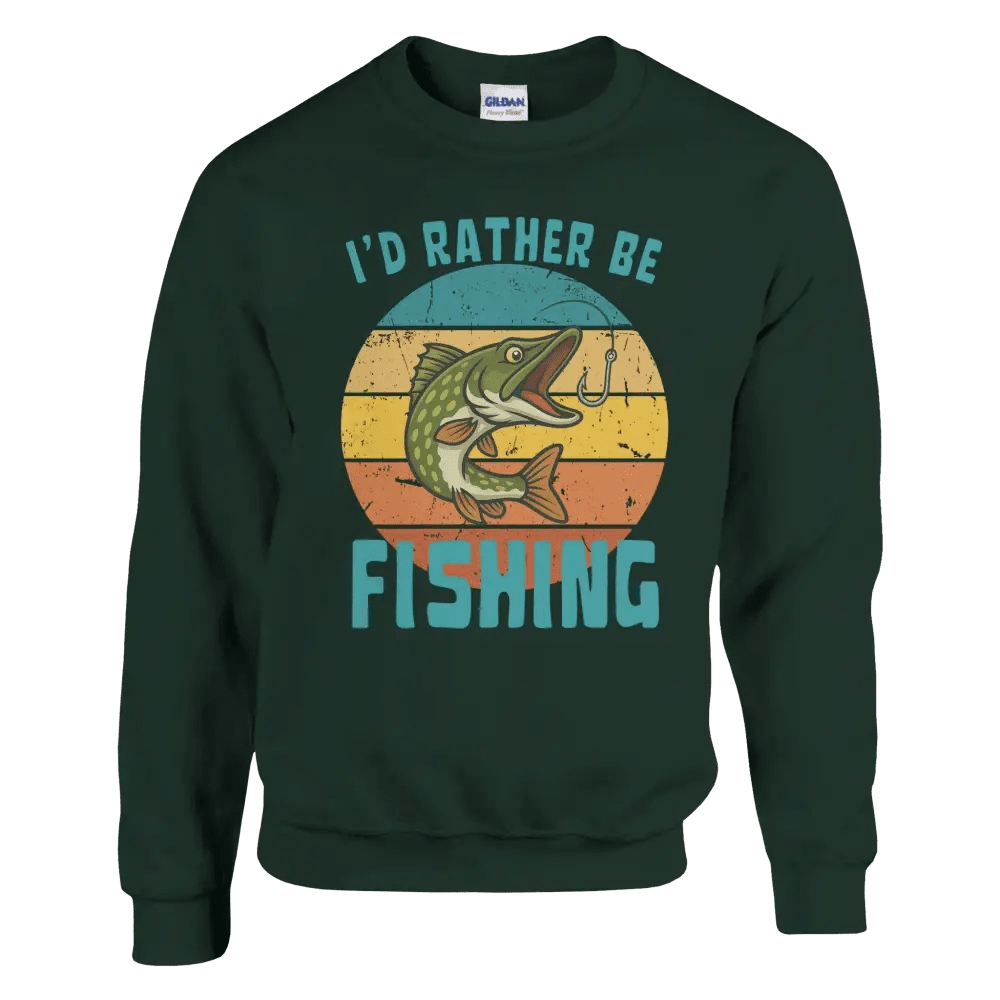 I'd Rather Be Fishing Pike - Sweatshirt - Rather Be In Finland