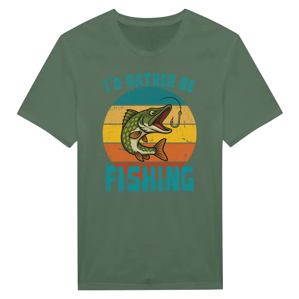 I'd Rather Be Fishing Pike - T-shirt - Rather Be In Finland