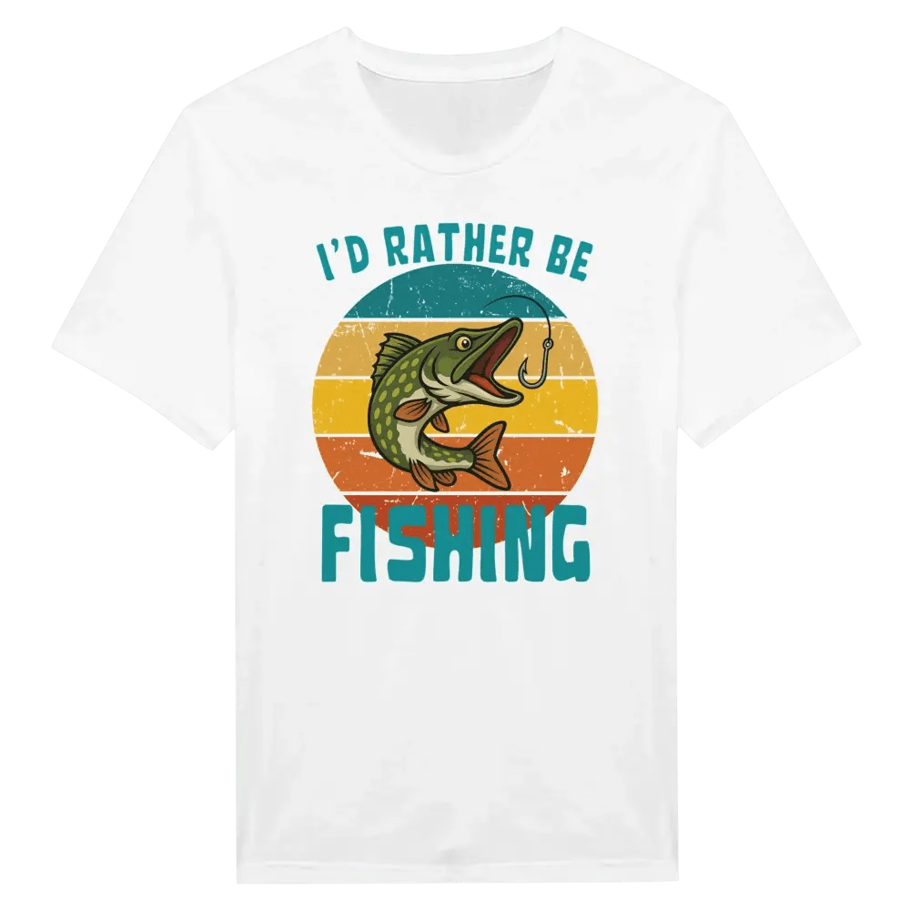 I'd Rather Be Fishing Pike - T-shirt - Rather Be In Finland