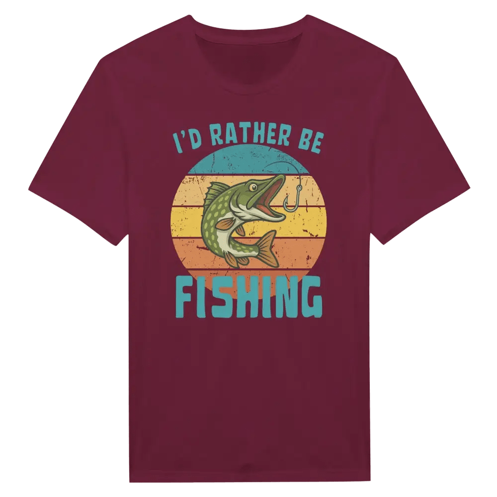 I'd Rather Be Fishing Pike - T-shirt - Rather Be In Finland