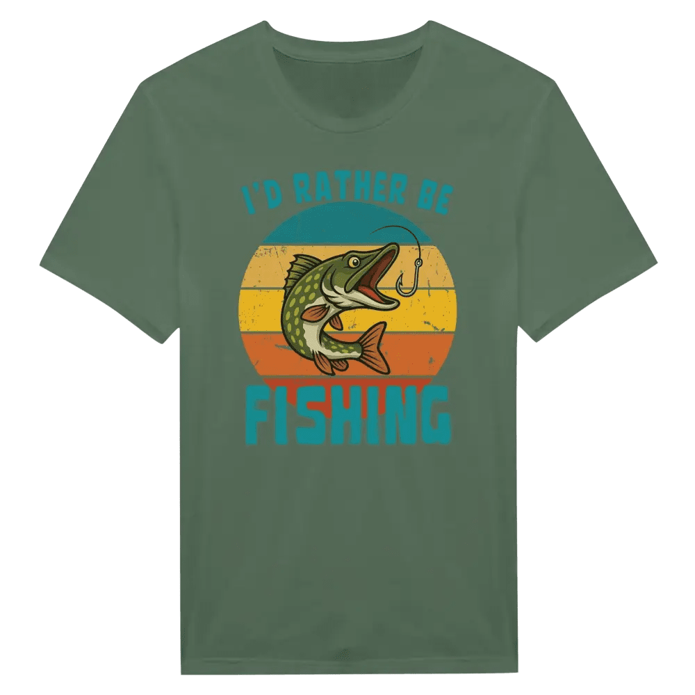 I'd Rather Be Fishing Pike - T-shirt - Rather Be In Finland