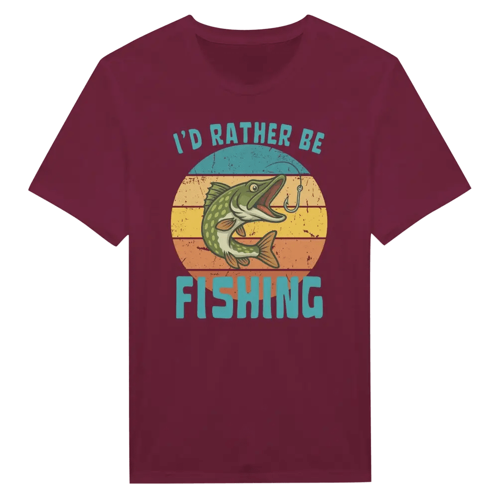 I'd Rather Be Fishing Pike - T-shirt - Rather Be In Finland