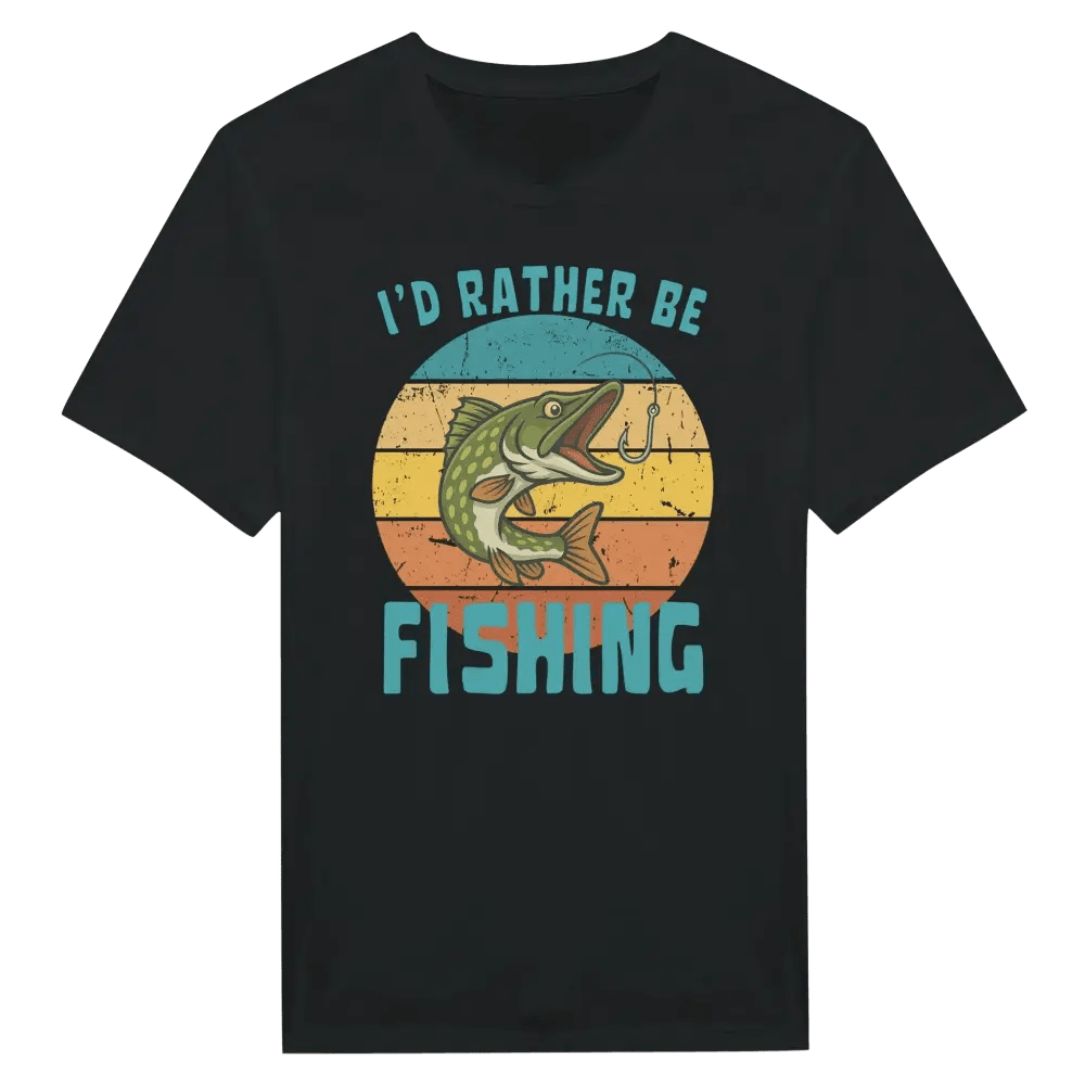 I'd Rather Be Fishing Pike - T-shirt - Rather Be In Finland