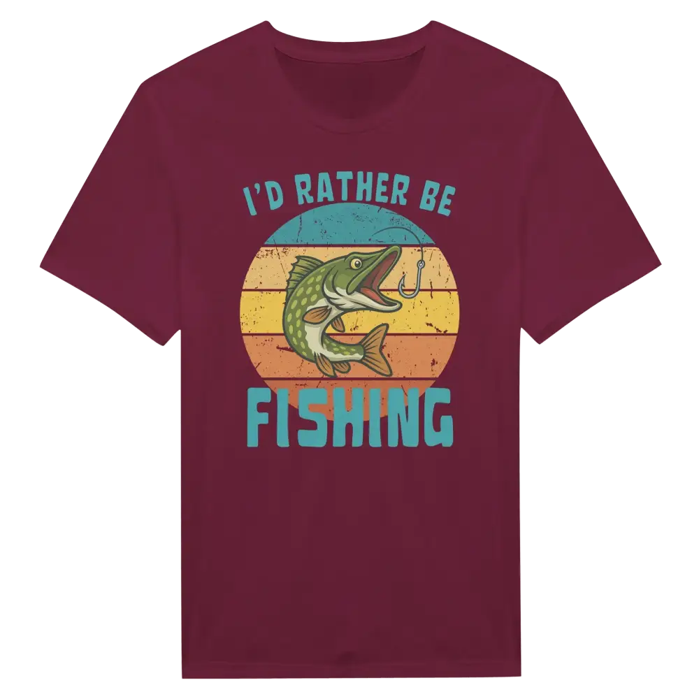 I'd Rather Be Fishing Pike - T-shirt - Rather Be In Finland