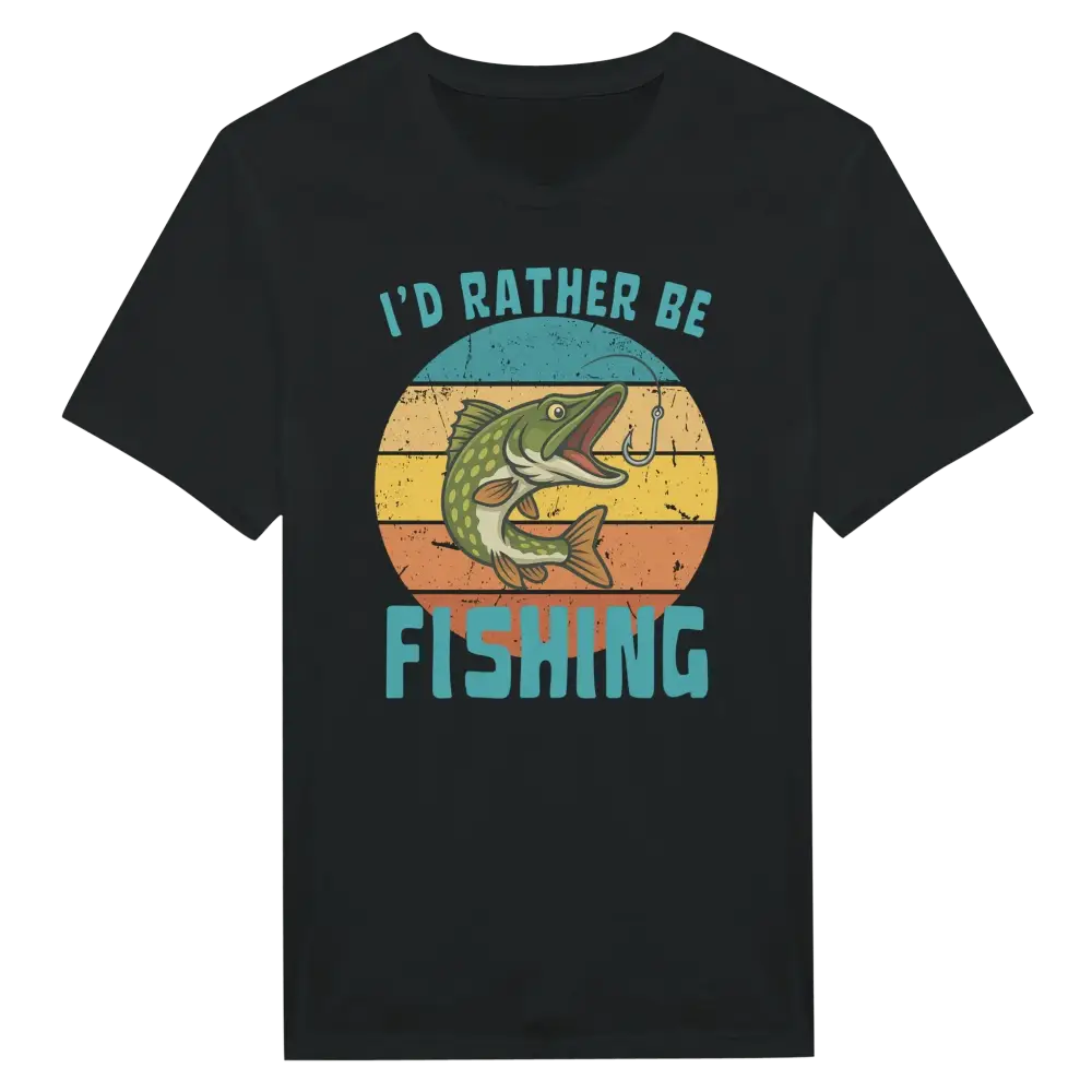 I'd Rather Be Fishing Pike - T-shirt - Rather Be In Finland