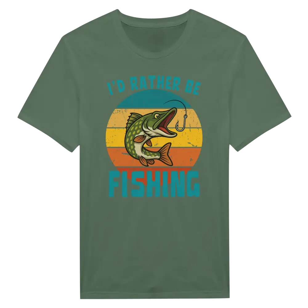 I'd Rather Be Fishing Pike - T-shirt - Rather Be In Finland