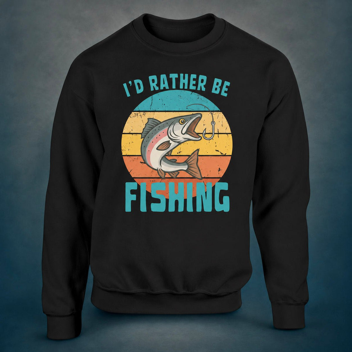 I'd Rather Be Fishing Salmon - Sweatshirt - Rather Be In Finland