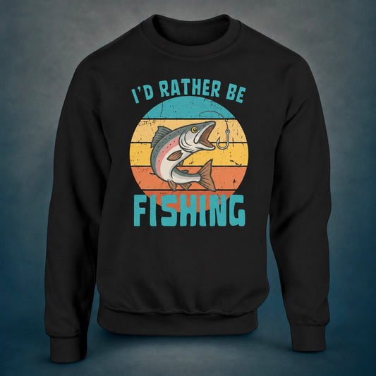 I'd Rather Be Fishing Salmon - Sweatshirt - Rather Be In Finland