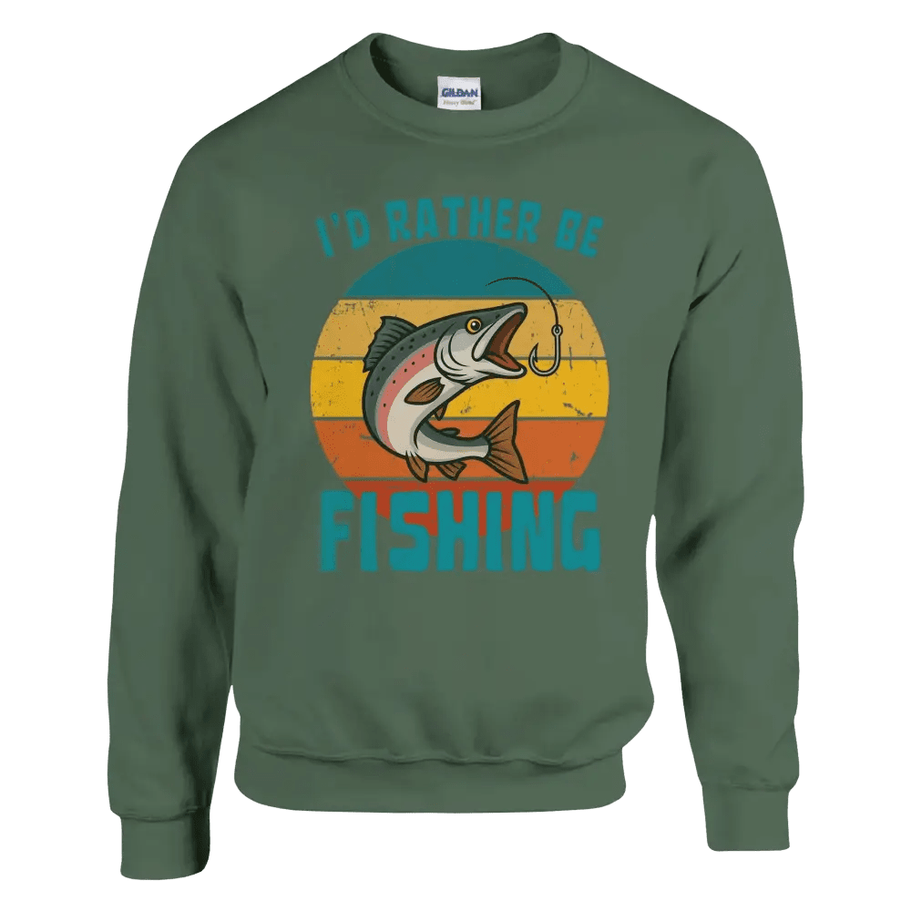 I'd Rather Be Fishing Salmon - Sweatshirt - Rather Be In Finland