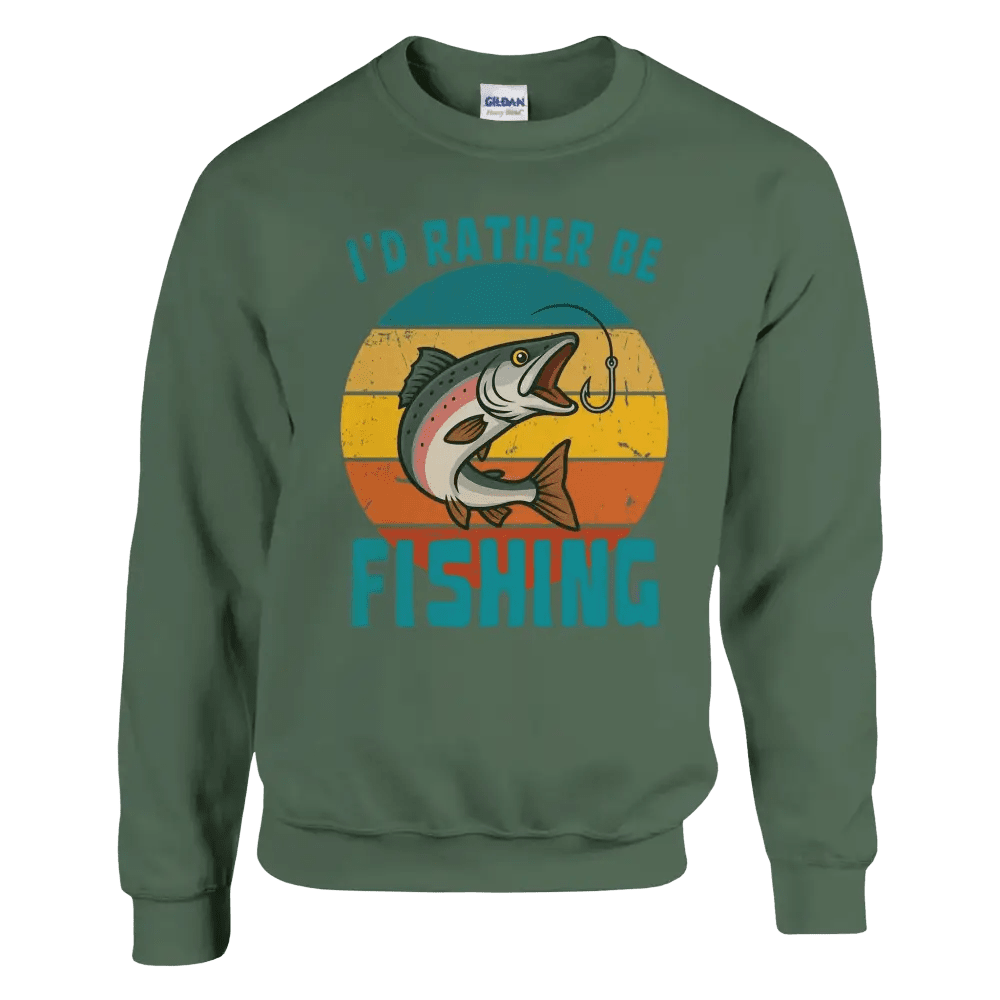 I'd Rather Be Fishing Salmon - Sweatshirt - Rather Be In Finland
