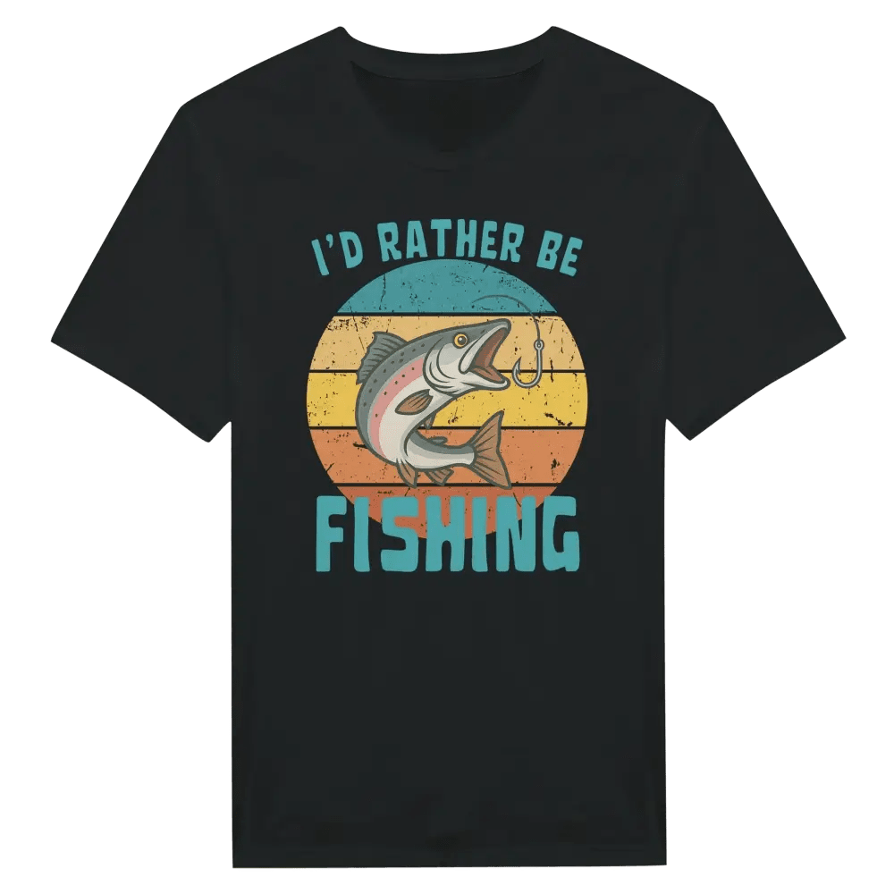 I'd Rather Be Fishing Salmon - T-shirt - Rather Be In Finland