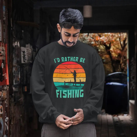 I’d Rather Be Fishing Sweatshirt Print Material Rather Be In Finland