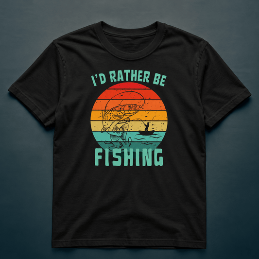 I'd Rather Be Fishing - T-Shirt - Rather Be In Finland